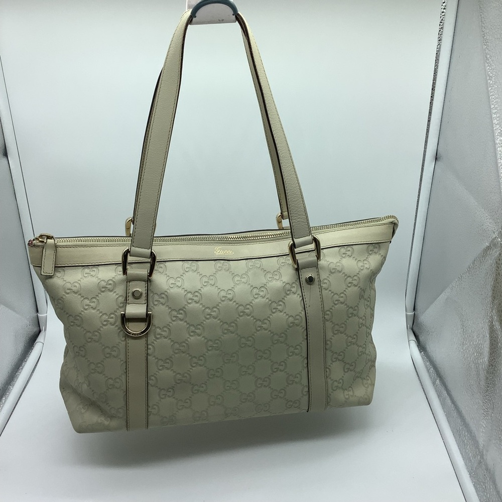 GUCCI Guccissima Ivory Zipped tote - 141470